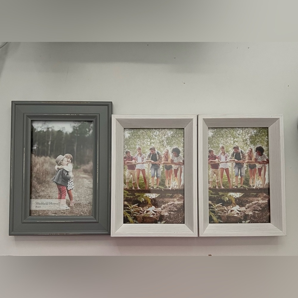 Three 4x6 photo frames. NWT